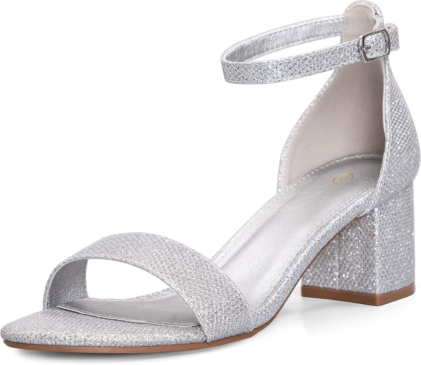 mysoft Women's Chunky Low Heels Open Toe Block Heeled Sandals
