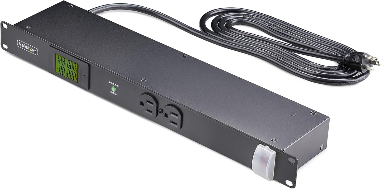 8-Outlet Horizontal Rack Mount Metered PDU for Server Power