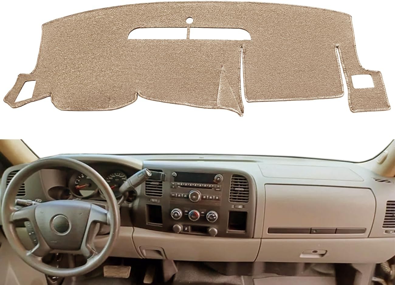 Custom Fit Dash Cover for Chevy Silverado 1500 2007-2013 Models