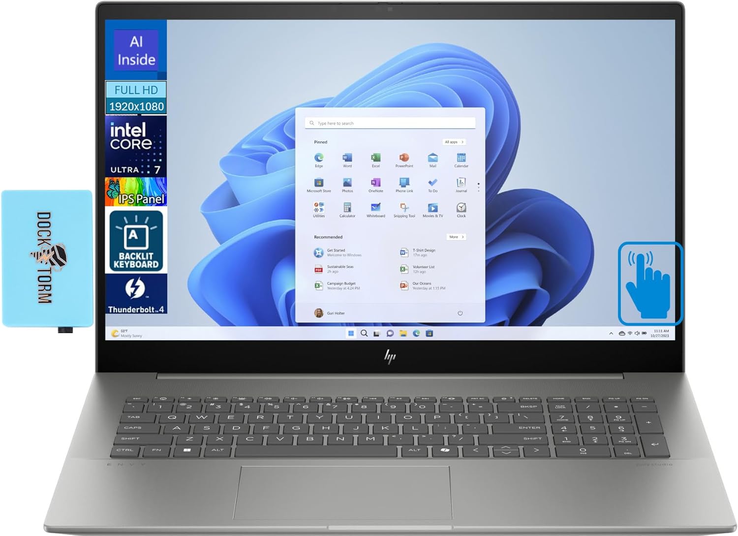 HP Envy 17t-cw100 Business Laptop with Touchscreen Display