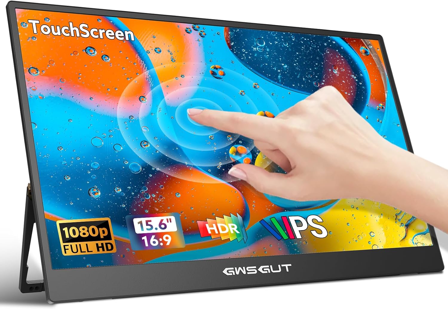 Portable Monitor Touchscreen 15.6ft' FHD 1080P for Gaming