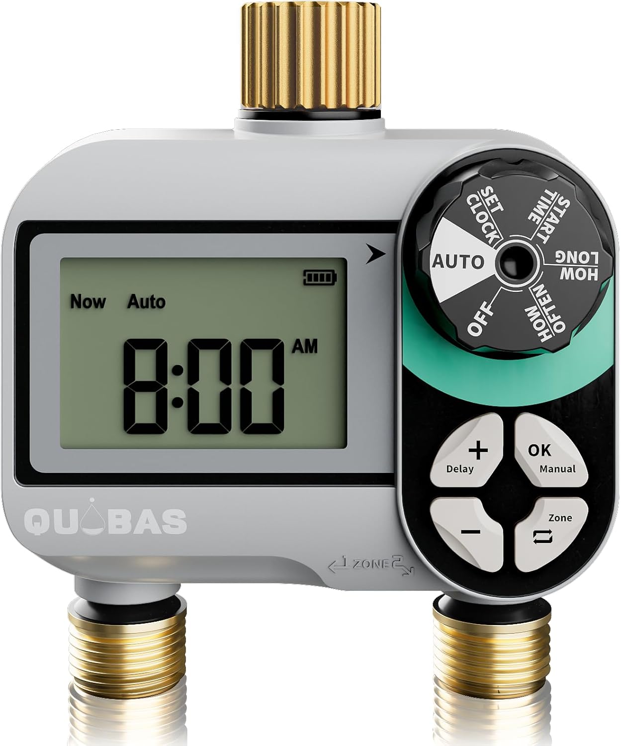 QUOBAS 2 Zone Sprinkler Timer for Efficient Garden Watering