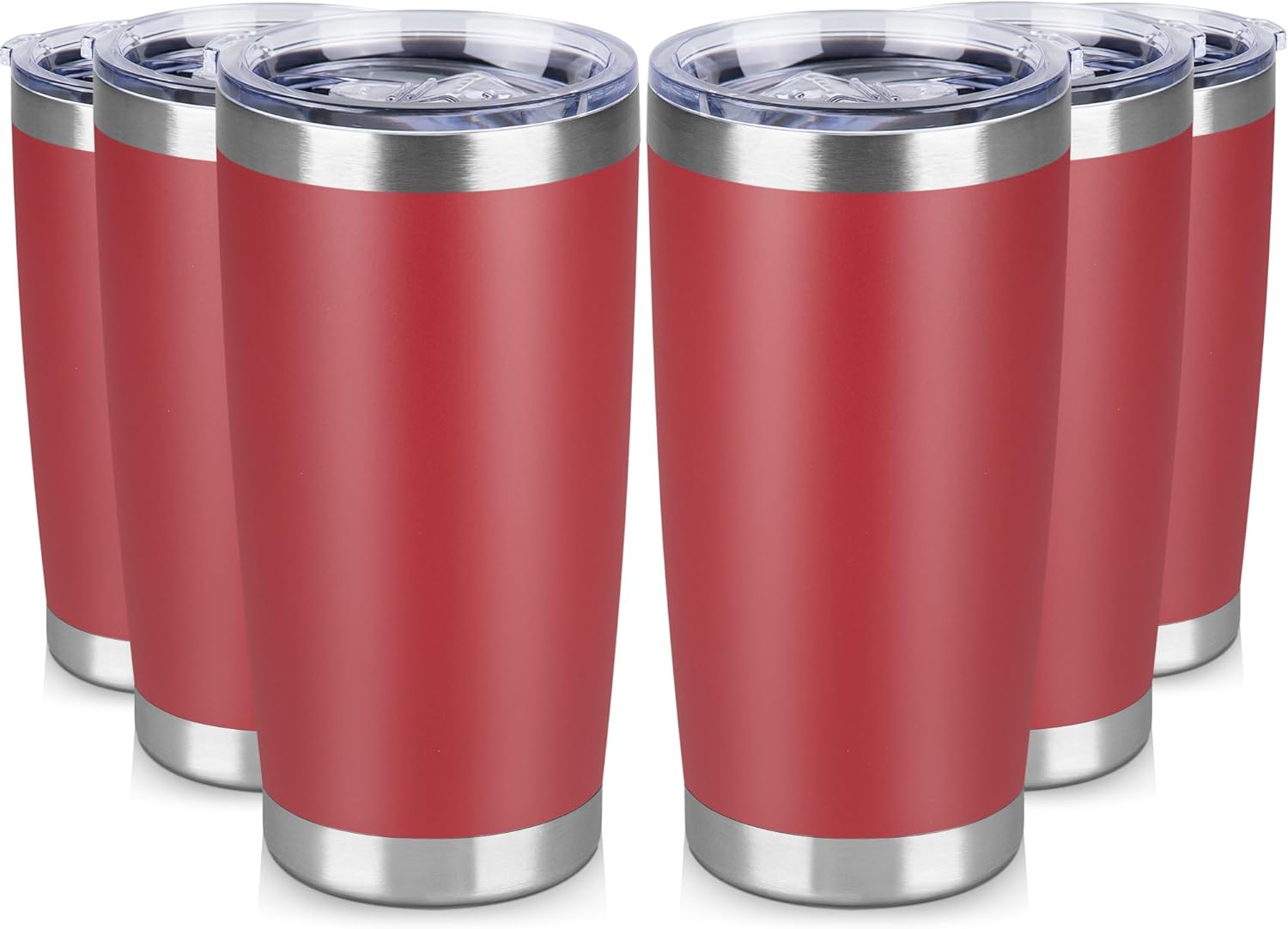 20 oz Stainless Steel Tumblers for Hot & Cold Drinks - 6 Pack