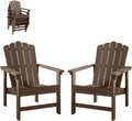 Stackable Adirondack Chairs Set of 2 - Weather-Resistant Patio Seating