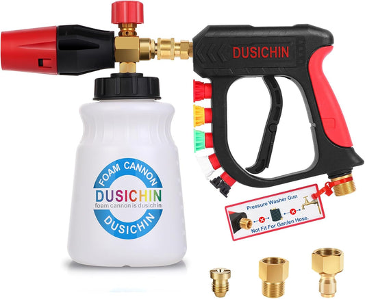 DUSICHIN Foam Cannon Short Pressure Washer Gun for Car Wash