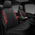 CAR PASS Bling Diamond Car Seat Covers 2 Front Sets - Sparkly Oxford
