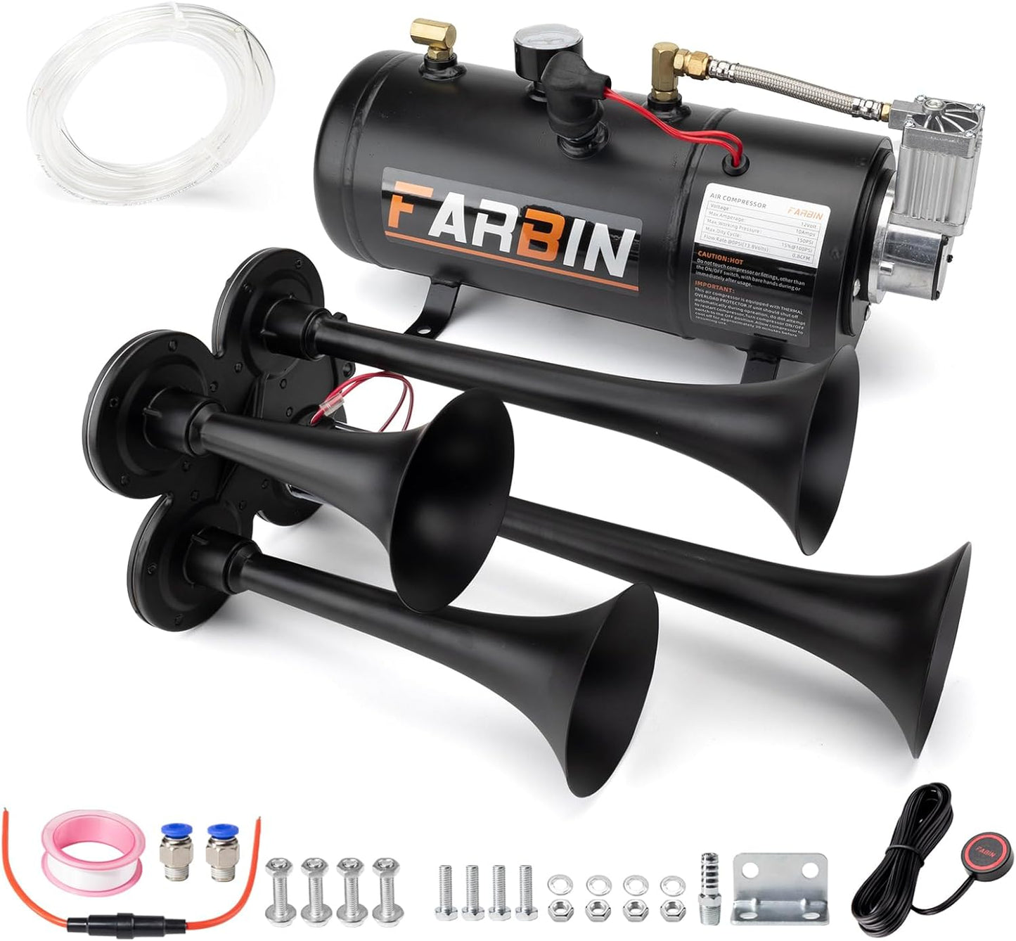 FARBIN 178DB Train Horn Kit for Truck Super Loud Air Horns