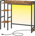 HOOBRO Desktop Bookshelf 35.8in Desk Hutch - Compact Charging & Light