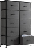 Sweetcrispy Tall Dresser with 10 Drawers - Compact Organized Storage