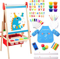 Kids Easel Double Sided with 100+ Accessories - Adjustable Art Station