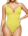 Shapewear Bodysuits for Women - Tummy Control Deep V Corset Top