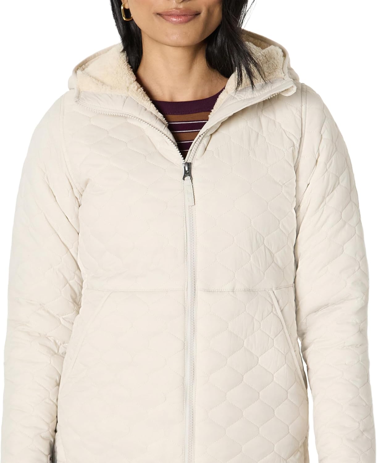 Lightweight Quilted Full-Zip Water-Resistant Hooded Jacket