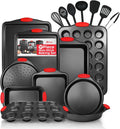 PERLLI Non-Stick 17-Piece Baking Pan Set - Complete Bakeware Kit