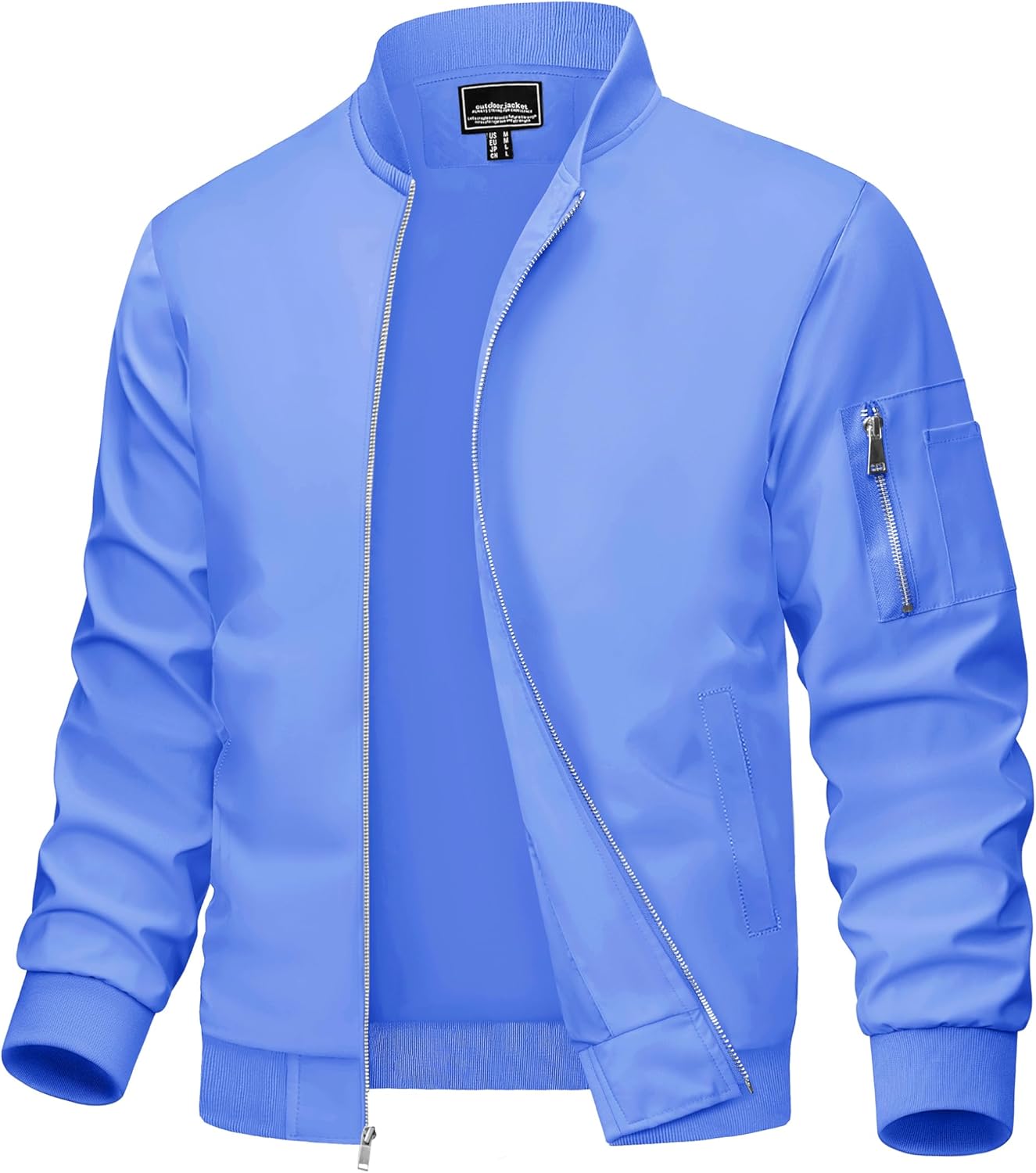 Lightweight Casual Windbreaker Bomber Jacket for Men - 5 Pockets