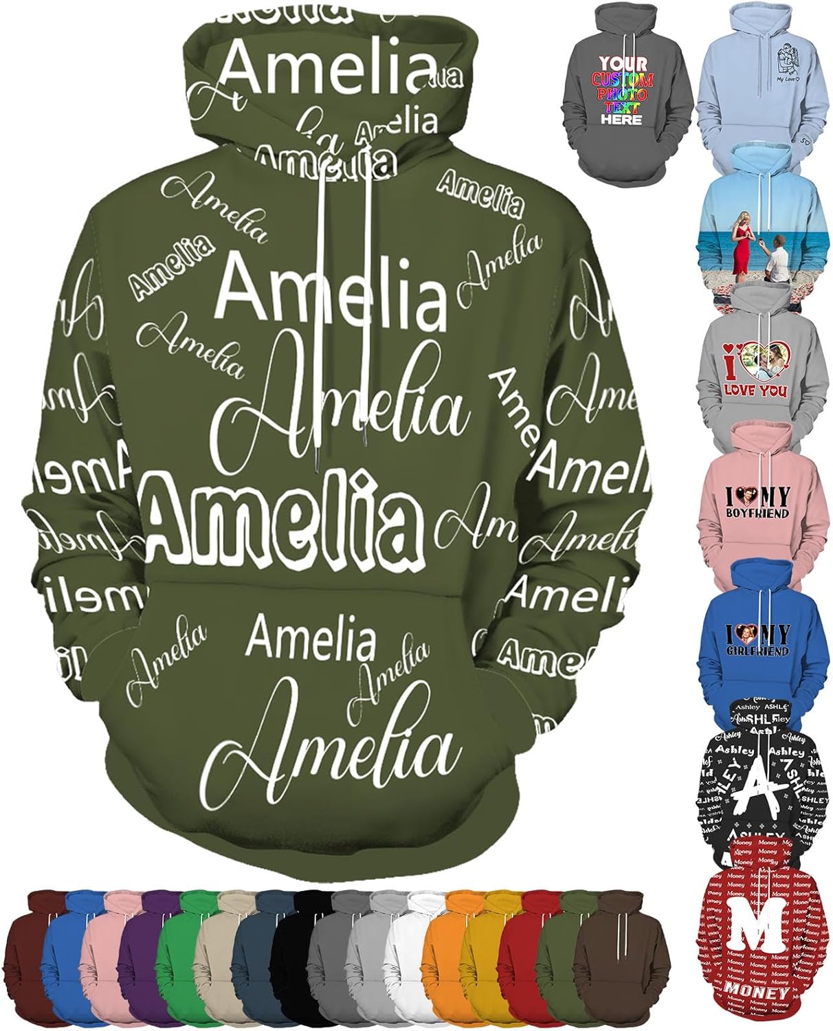 Personalized Photo Hoodie for Women & Men by Yananka