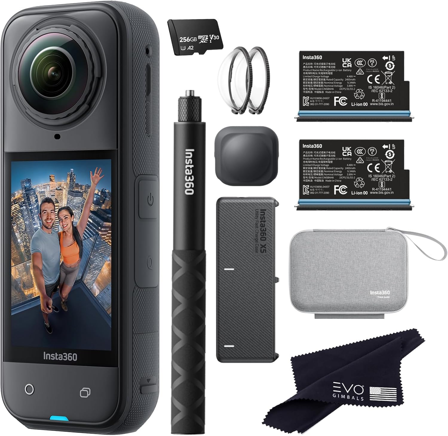 Insta360 X5 Essentials Bundle: 8K Waterproof 360 Action Camera