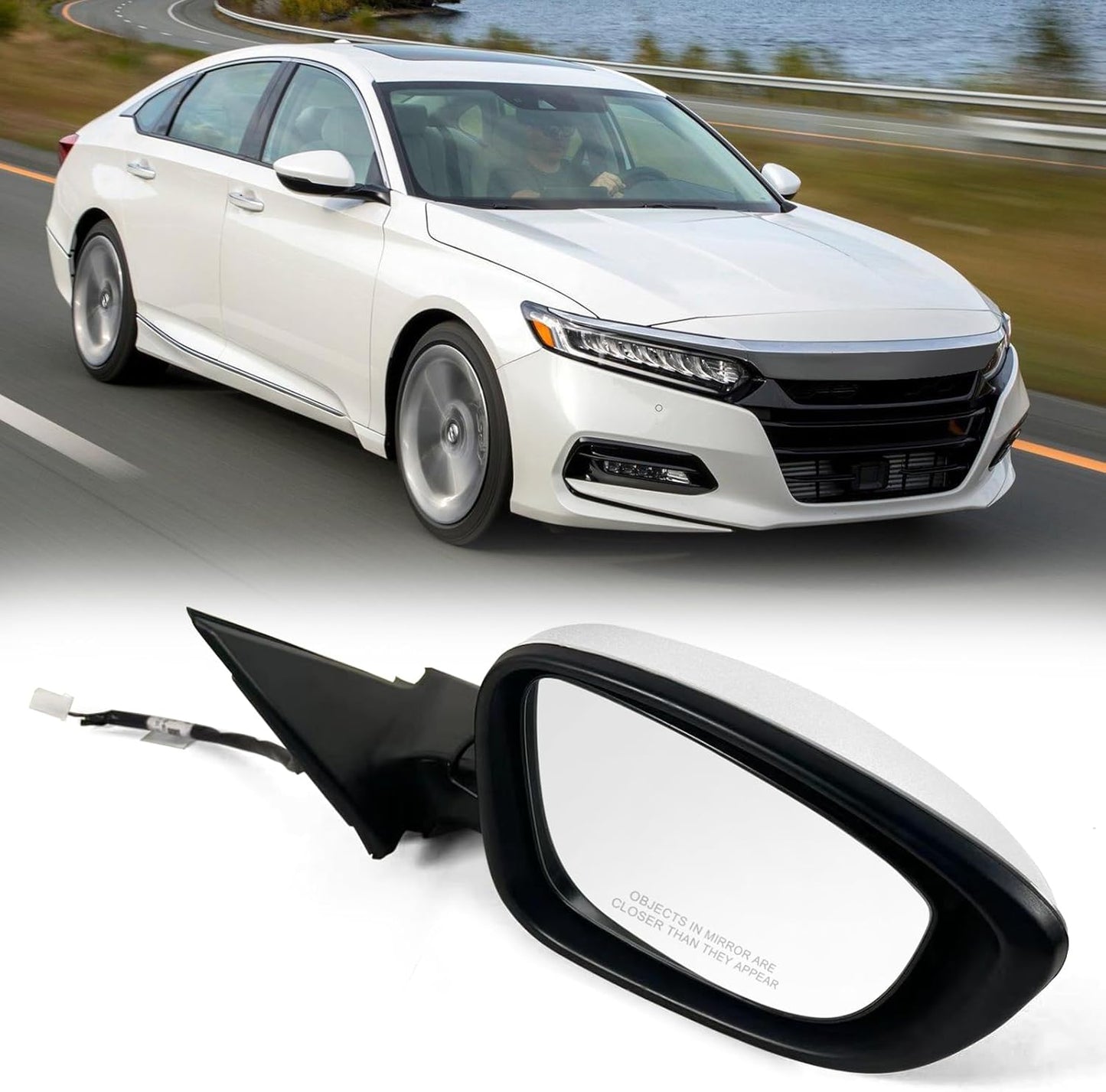Right Passenger Side Door Mirror for Honda Accord 2018-2022