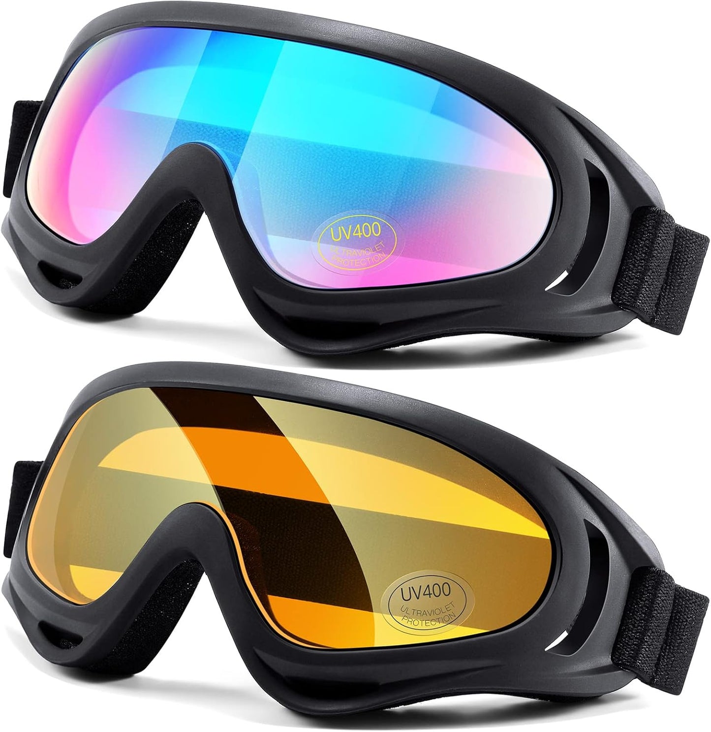 LOEO 2-Pack Ski Goggles for All Ages