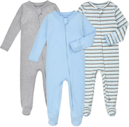 Aablexema Baby Footie Pajamas with Mittens for Cozy Comfort