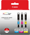 Canon CLI-251 Three Color Multi Pack Compatible Ink - Photo Quality