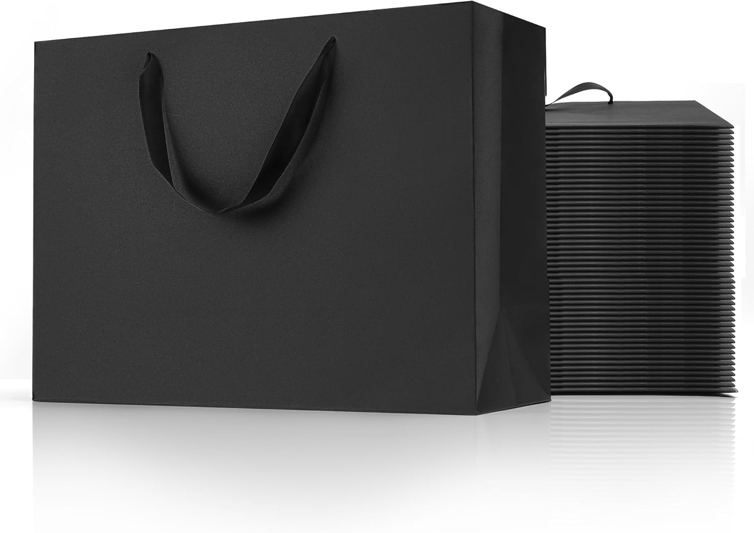 Extra Large Black Gift Bags for Any Occasion - 48 Pack