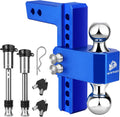 Adjustable Trailer Hitch 2-Inch Receiver - 8in Drop/Rise Heavy Duty