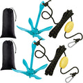 Lounsweer 2 Pack Marine Kayak Anchor Kit for Small Boats