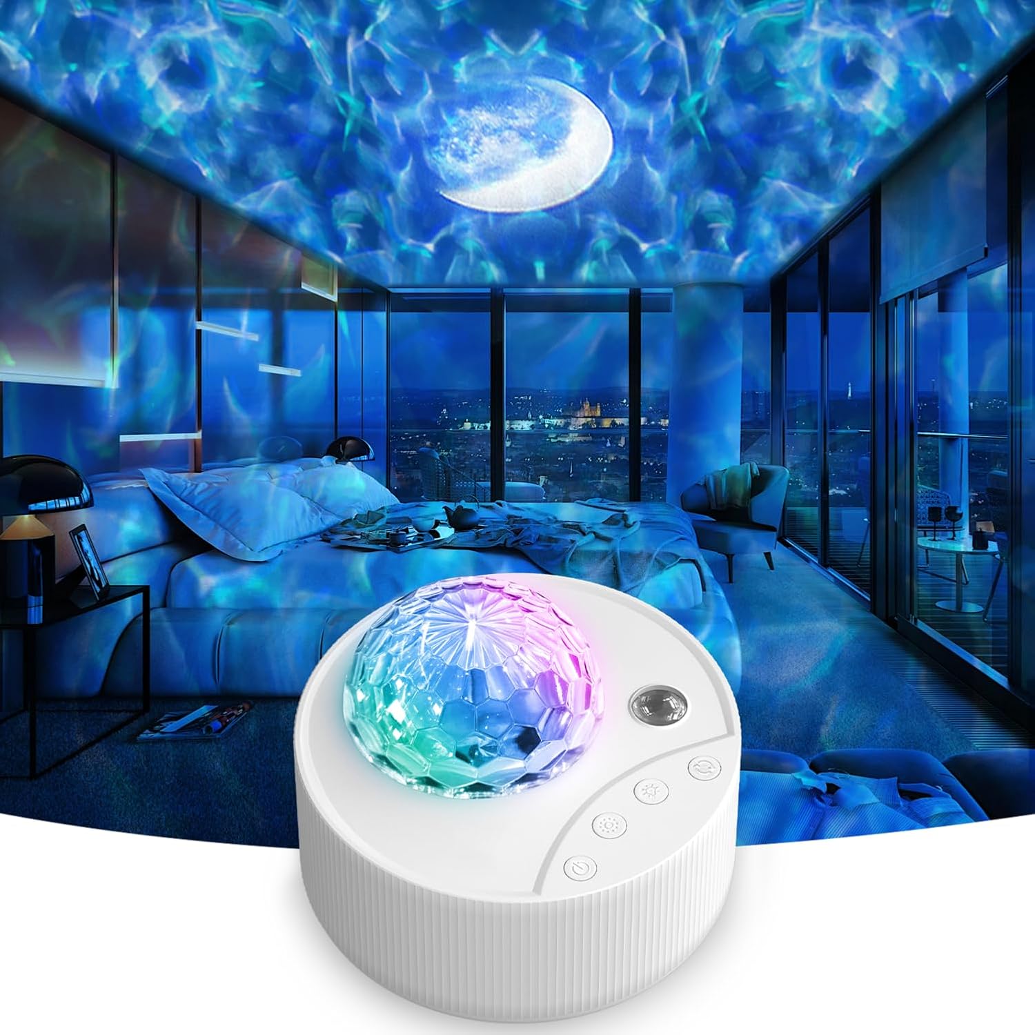 Moredig Galaxy Projector: 12 Color LED Moon Light