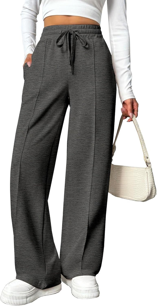 Wide Leg Sweatpants for Women - High Waisted Baggy Style