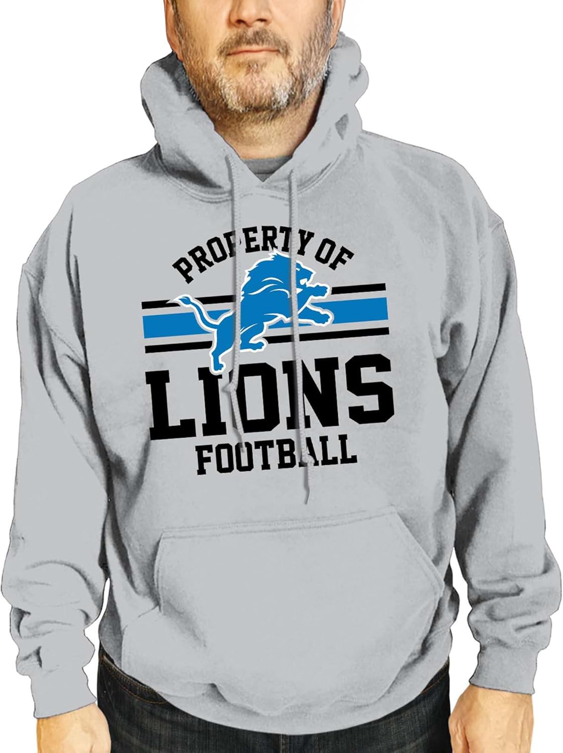 NFL Adult Property Of Hooded Sweatshirt for Detroit Lions Fans