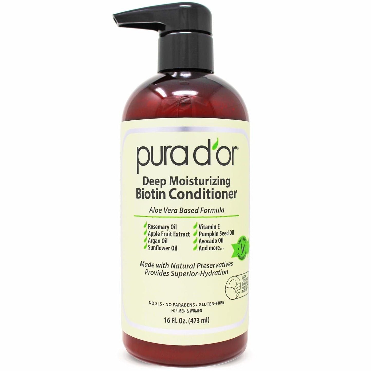 PURA D'OR Biotin Conditioner: Thickens & Softens Hair