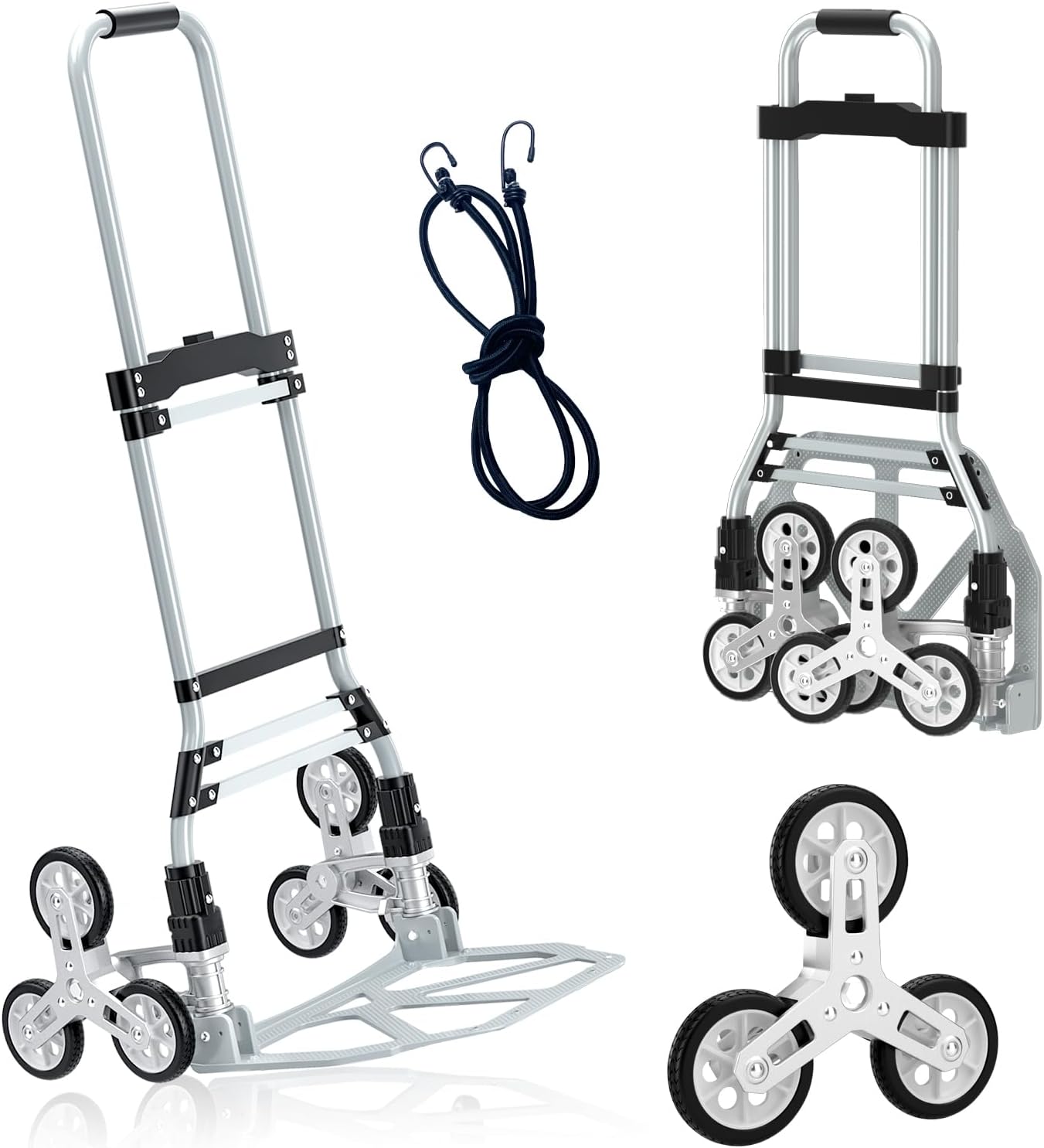 260 LB Stair Climbing Cart for Easy Grocery Shopping and Moving