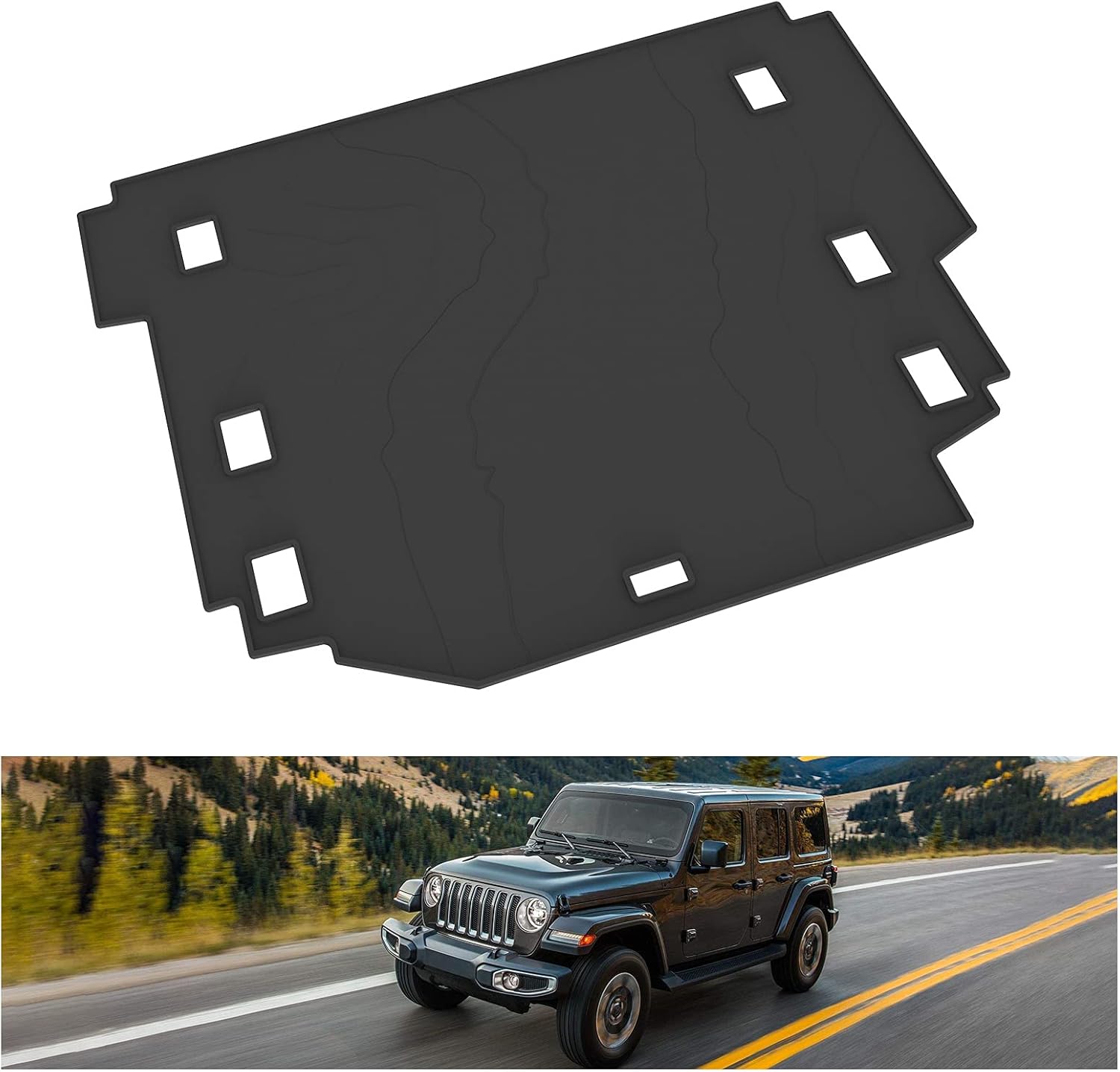 KIWI MASTER Cargo Mat for 2018-2026 Jeep Wrangler JL 4-Door