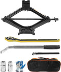 Car Jack and Stand Kit 2 Ton Scissor Jack - Portable Tire Change Kit
