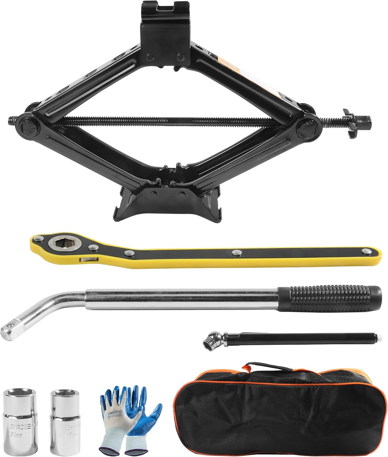 2 Ton Scissor Jack and Stand Kit for Easy Tire Changes