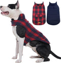 Kuoser Reversible Dog Jacket Red XL - Warm, Water Resistant Coat