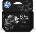 HP 67XL Black High-Yield Ink Cartridge - Reliable for Home & Office