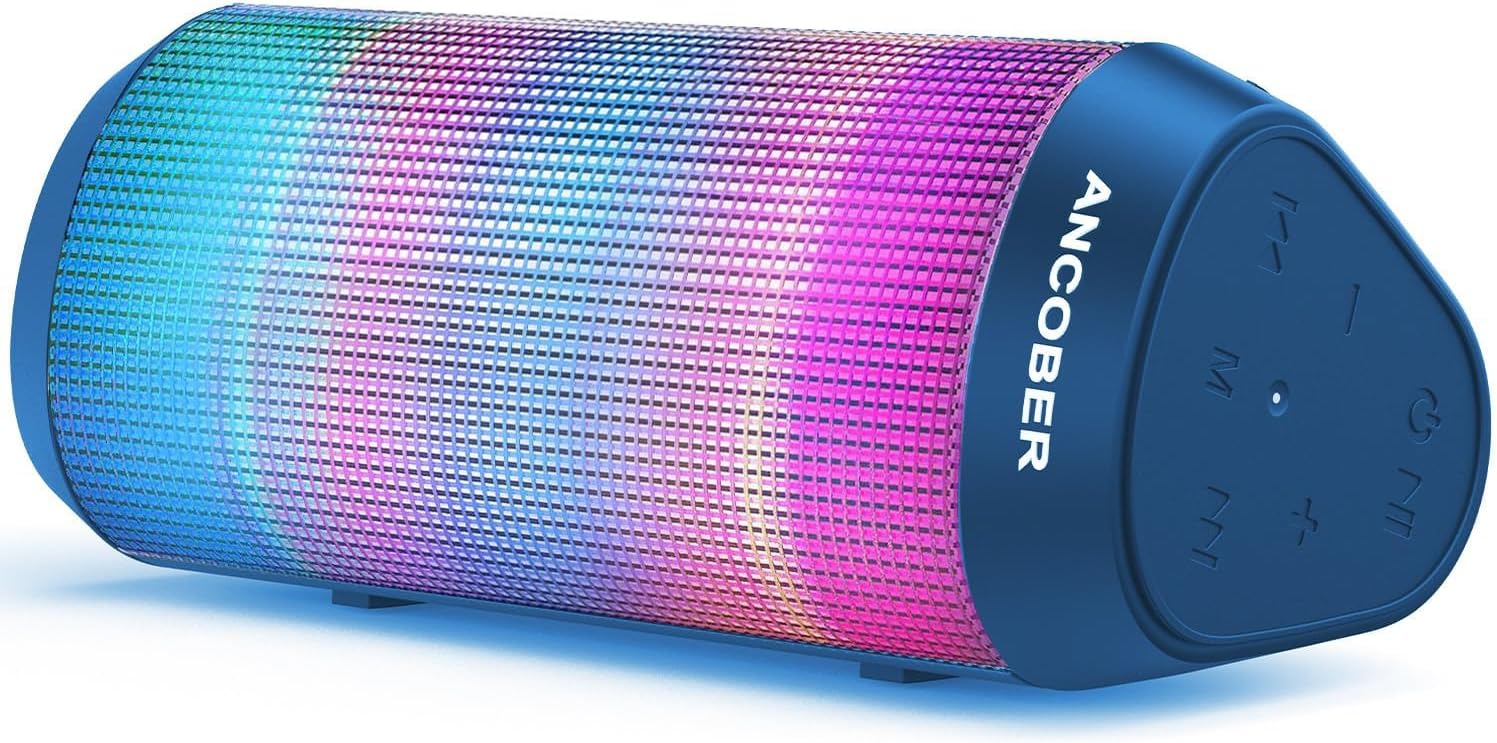 Portable Wireless Bluetooth Speaker with 15W HD Sound and Lights