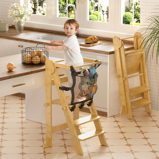 Foldable Toddler Tower for Kitchen and Learning Adventures