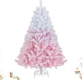 HAPPYGRILL 5 ft Flocked Pink Christmas Tree - Easy Assemble
