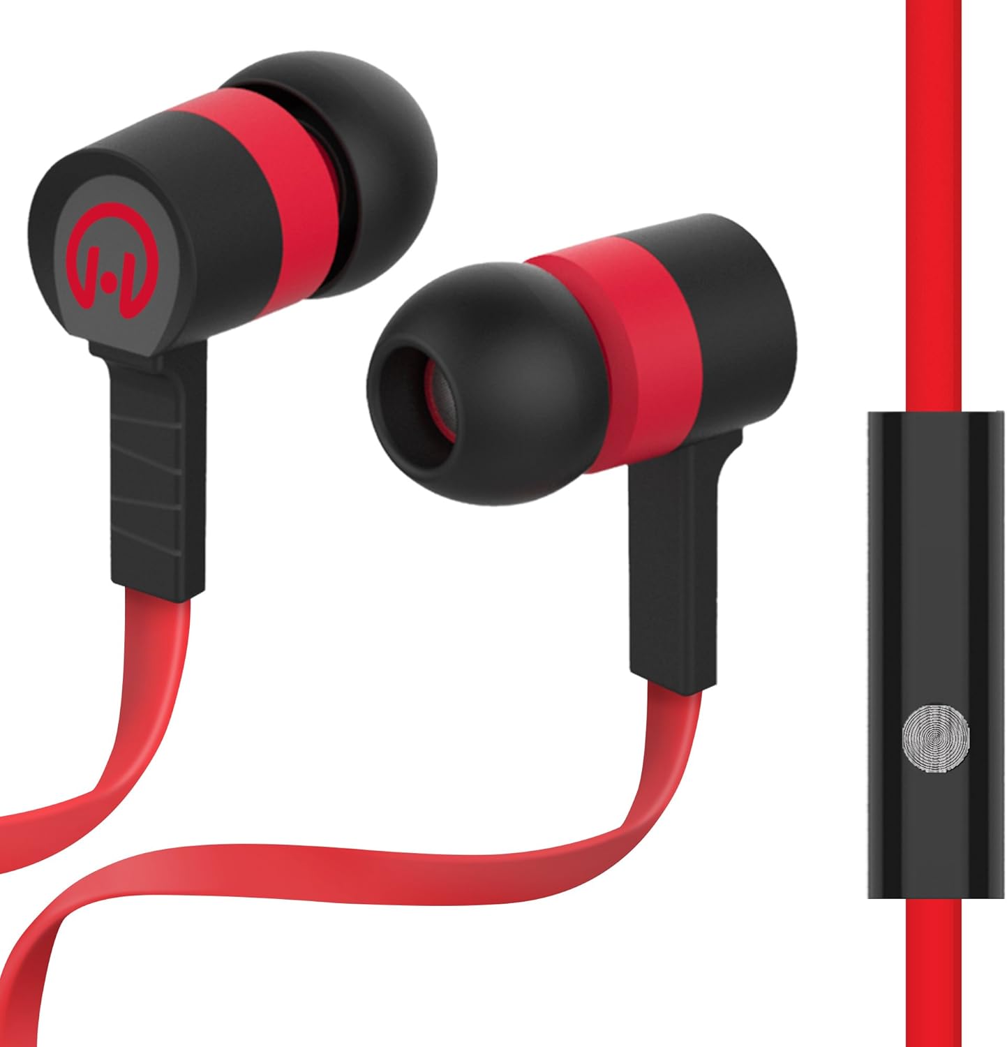 HyperGear Wired Earphones: Noise Isolating Mic & Aux Jack [Red]