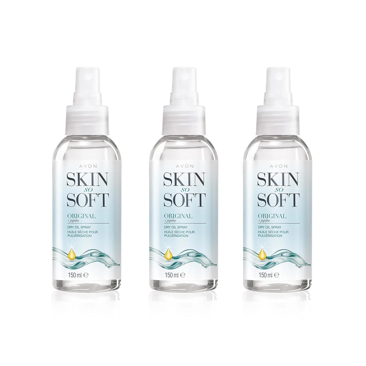 AVON Skin So Soft Original Dry Oil Spray Triple Pack 5 fl.oz