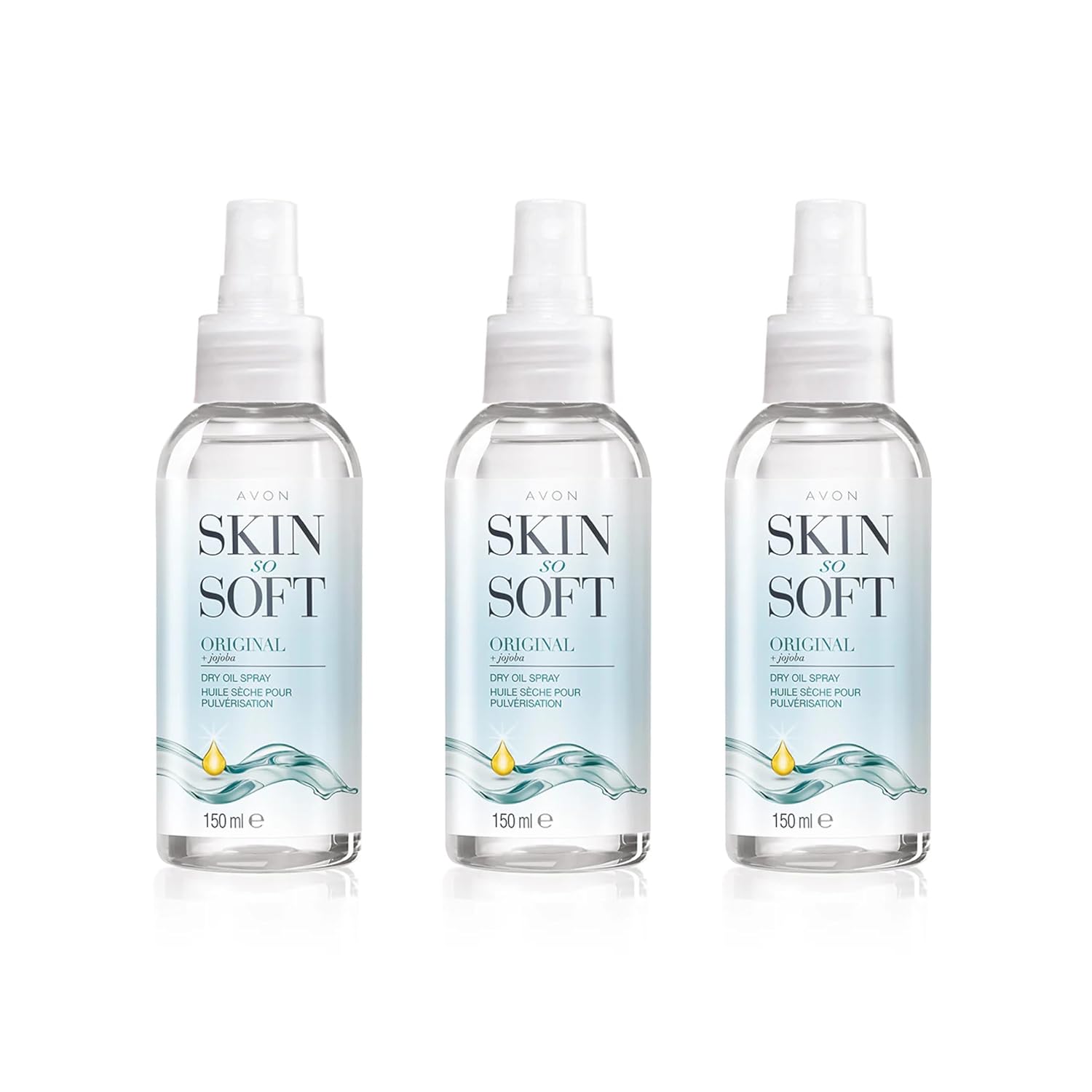 AVON Skin So Soft Original Dry Oil Spray Triple Pack 5 fl.oz