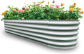 Gardmax Galvanized Raised Garden Bed 8ft - Large Lightweight Planter