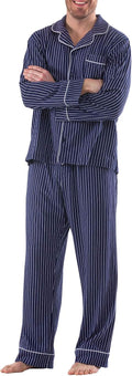 PajamaGram Pajamas For Men - Classic 100% Cotton PJ Sets