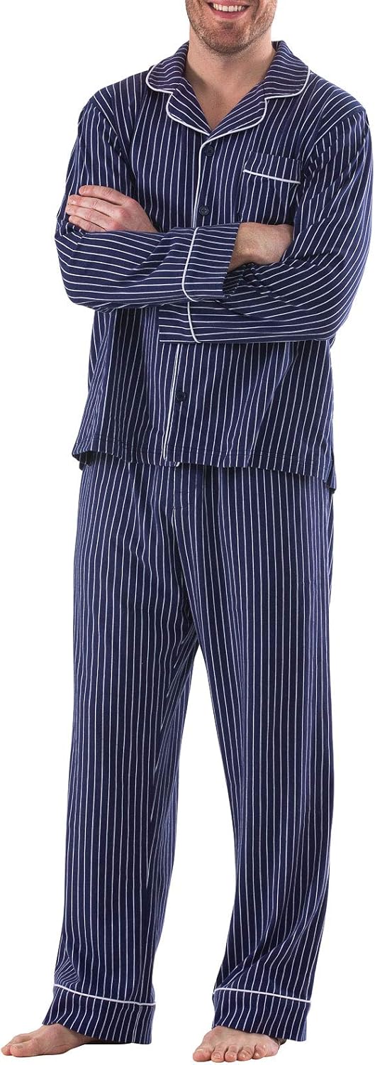 PajamaGram Pajamas For Men - Classic 100% Cotton PJs Sets