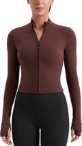 Butterluxe Cropped Athletic Jacket for Women - Soft Slim Zip-Up