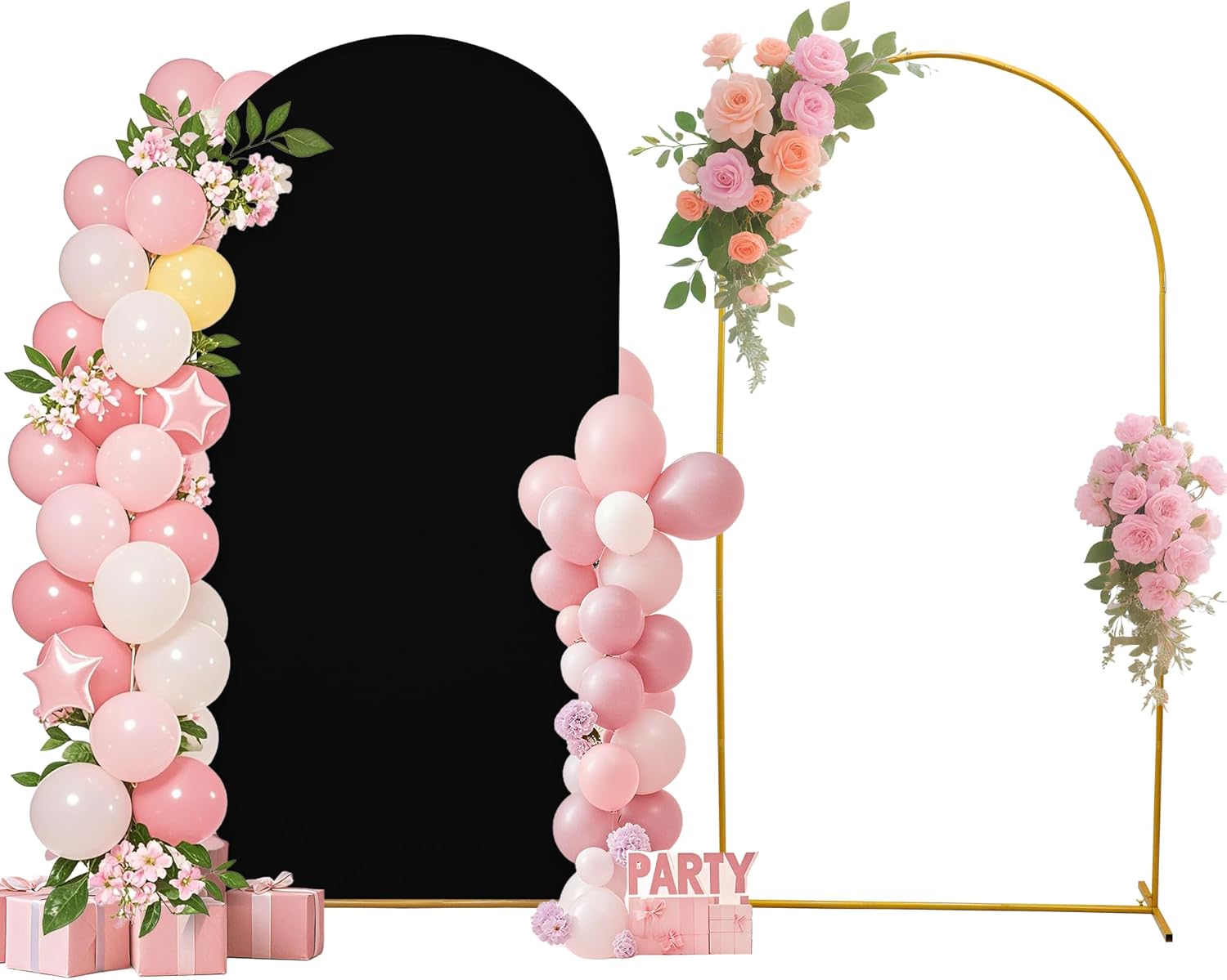 Metal Arch Stand and Spandex Cover for Elegant Events