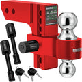 2-In Receiver Adjustable Trailer Hitch - 12,500 lb GTW (Red)