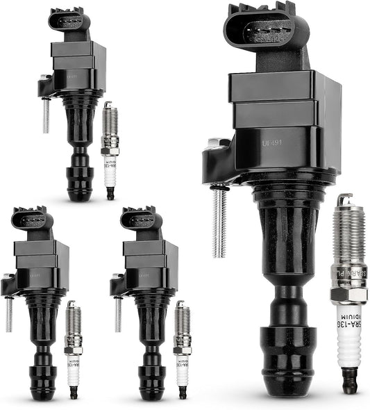UF491 Ignition Coil & XP5263 Double Iridium Spark Plug Set